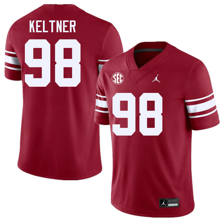 #98 Tyler Keltner Oklahoma Sooners 2024 SEC Conference College Football Jerseys-Throwback